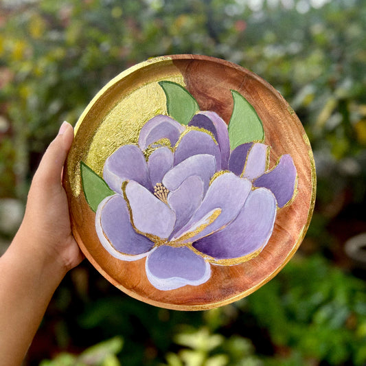 Hand painted wooden wall plate